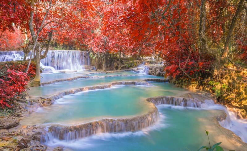 Laos Luang Prabang waterfalls