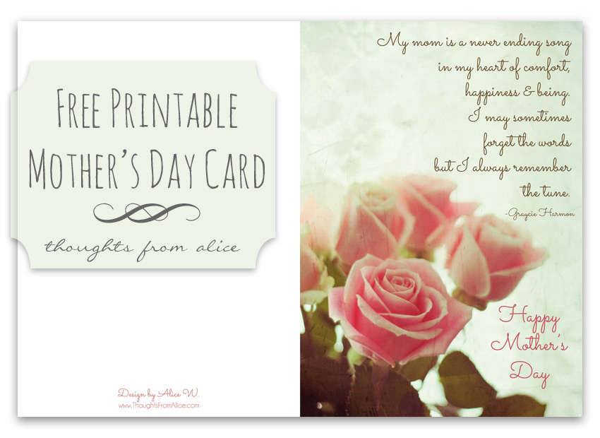 4 Free Printable Mother’s Day Cards! 