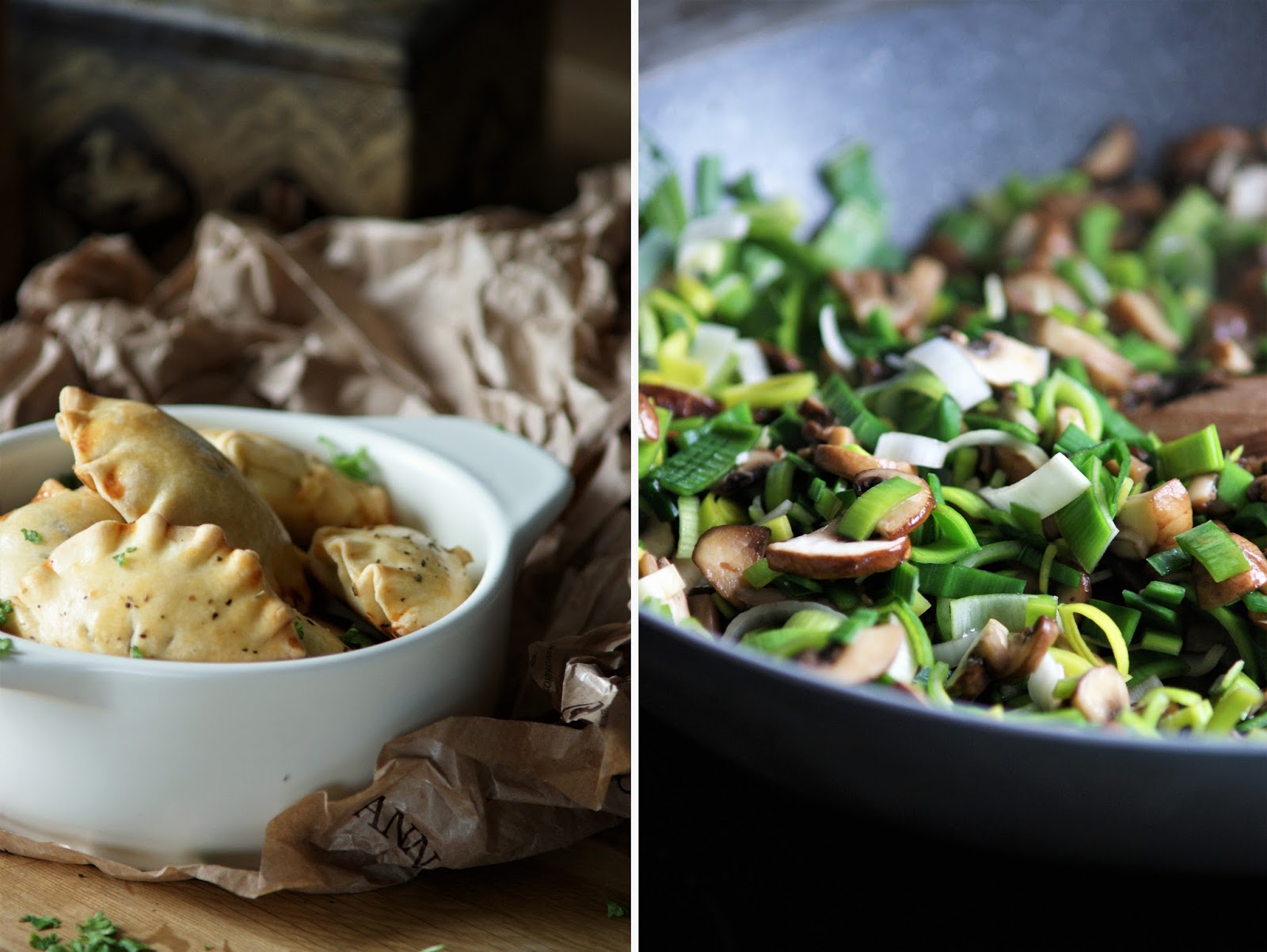 Magische Hand Pies gefüllt mit Champignons und Porree - Papilio Maackii