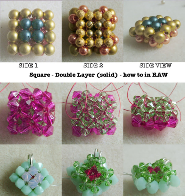 How to make Solid Beaded Square - double layered - in RAW