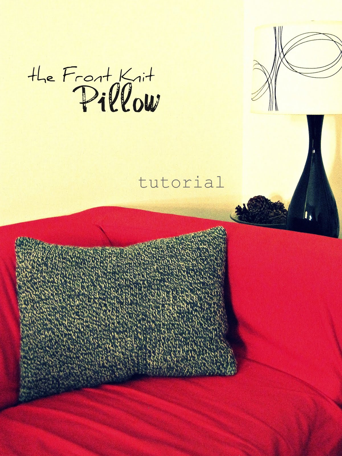 The Pickled Herring Easy Knit Pillow Tutorial