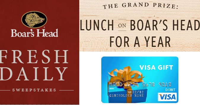 $15 Visa Gift Card Giveaway From Boar's Head, Grand Prize $4,000 - HEAVENLY STEALS