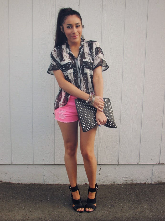 Casual Chic With Pink Denim Shorts | ANDYSTYLE | Bloglovin’