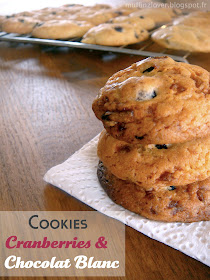 Recette cookies cranberries chocolat blanc - muffinzlover.blogspot.fr