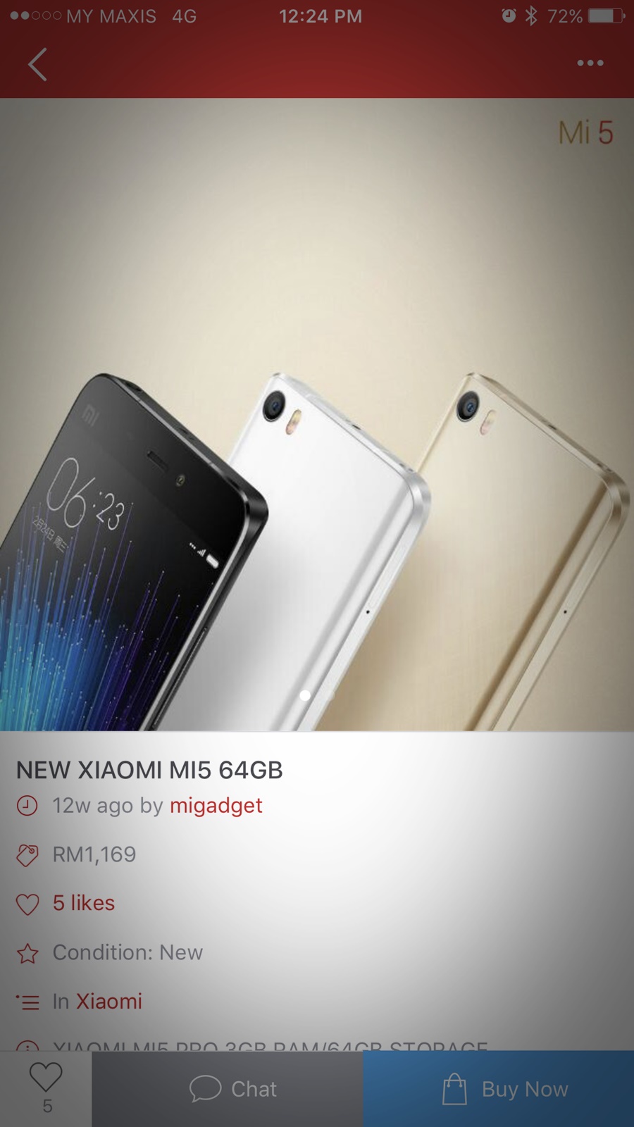 cheap Xiaomi Mi5, Xiaomi Mi5 murah, Carousell, byrawlins, Rawlins GLAM, Xiaomi Mi5