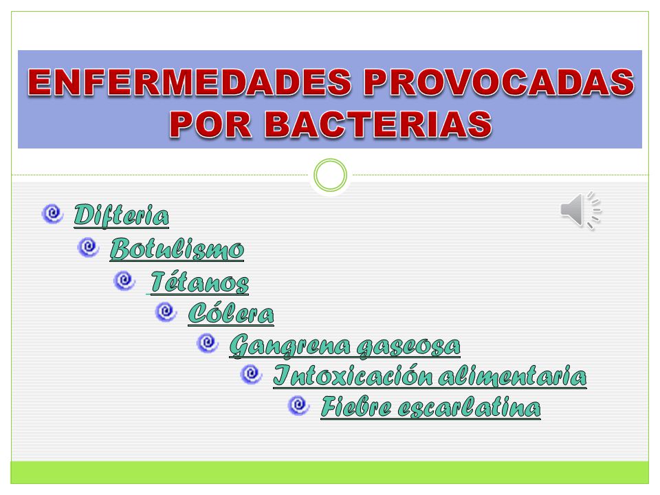 enfermedades producida por bacterias