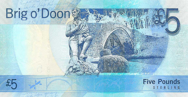Bank of Scotland 5 Pounds Sterling banknote 2007 Brig o'Doon - Bridges of Scotland