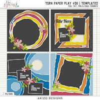 Template : Torn Paper Play 06 by Akizo Designs