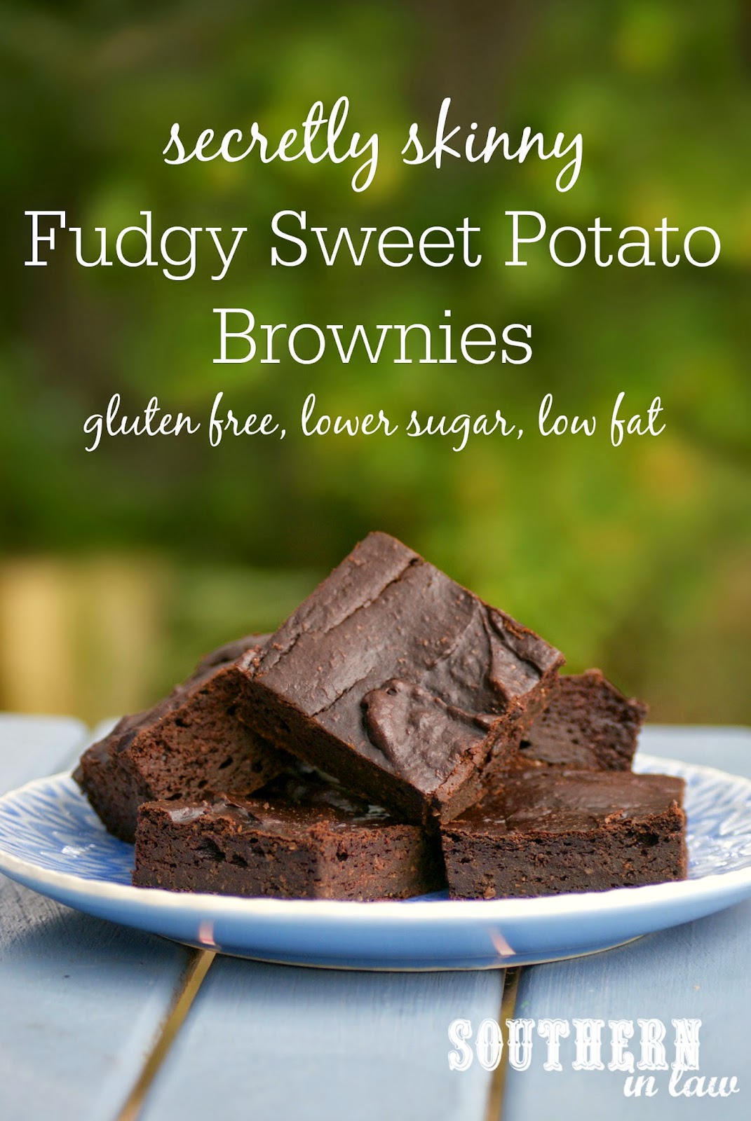 Secretly Skinny Sweet Potato Brownies Recipe - low fat, gluten free, low sugar, healthy