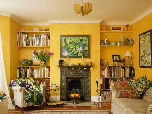 Gambar Desain Dekorasi  Ruang  Tamu  Menarik Warna  Kuning  