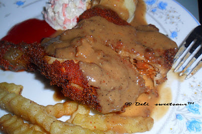 Deli sweetsour: CHICKEN CHOP with BLACK PEPPER SAUCE