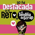 Destacada en el reto de enero 2016 de A Tendiña do Scrap: