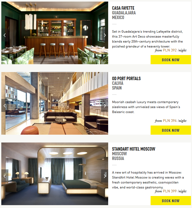 Promocja designerskich hoteli - Design Hotels