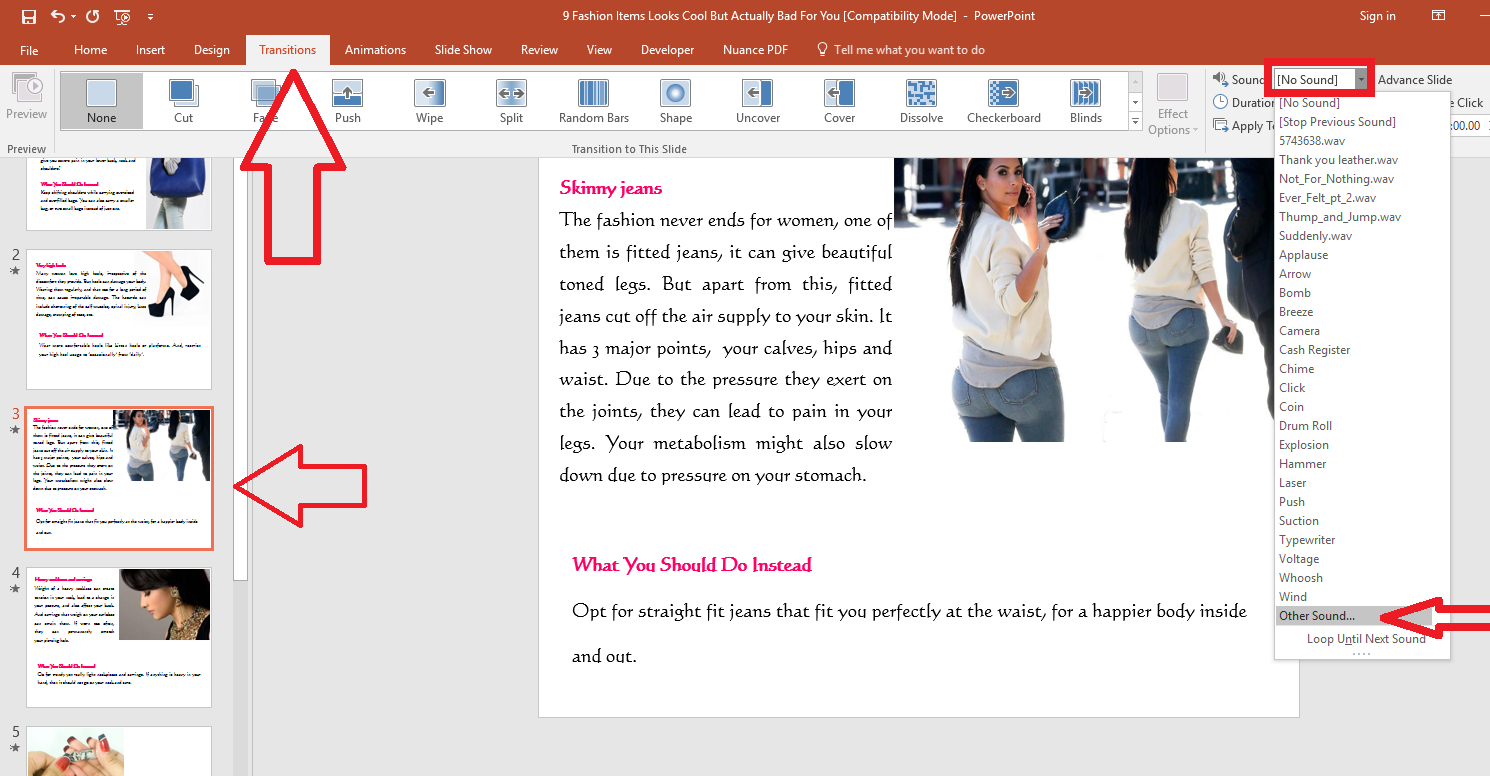 Learn New Things How to Apply Different Sounds to Each Slides in PowerPoint (20032016)