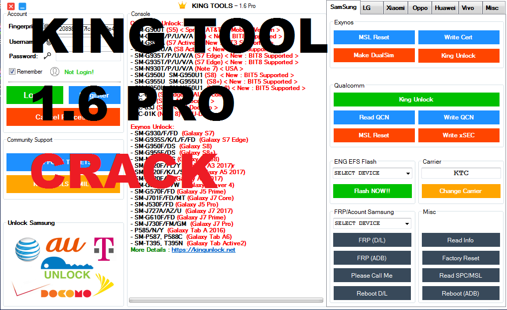 King Tool 1.6 Pro Officially Update Tool Downlaod Free 2019 Gsm