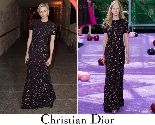 Her Serene Highness Princess Charlene of Monaco in Christian Dior Couture Dress
