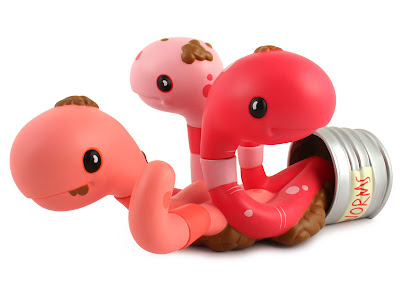 Pink Edition Can Of Worms Vinyl Figure Set by Andrew Bell