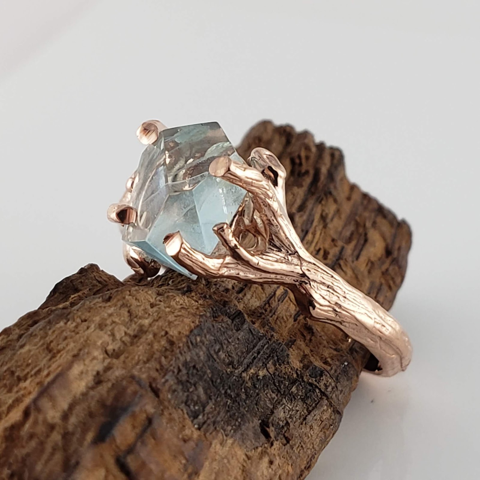 Alternative Wedding Ring | Raw stone engagement ring, Blue Diamond ...