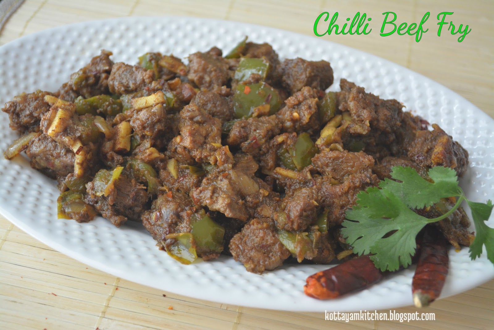 Chilli Beef fry recipe - Kottayam Kitchen