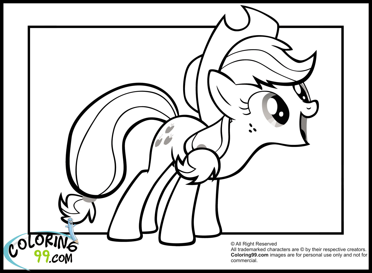 My Little Pony Applejack Coloring Pages  Minister Coloring