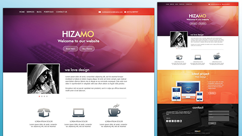 Design a Hizamo Portfolio Website In Photoshop