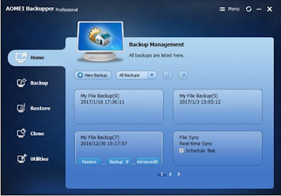 The simplest PC backup software : AOMEI Backupper Professional