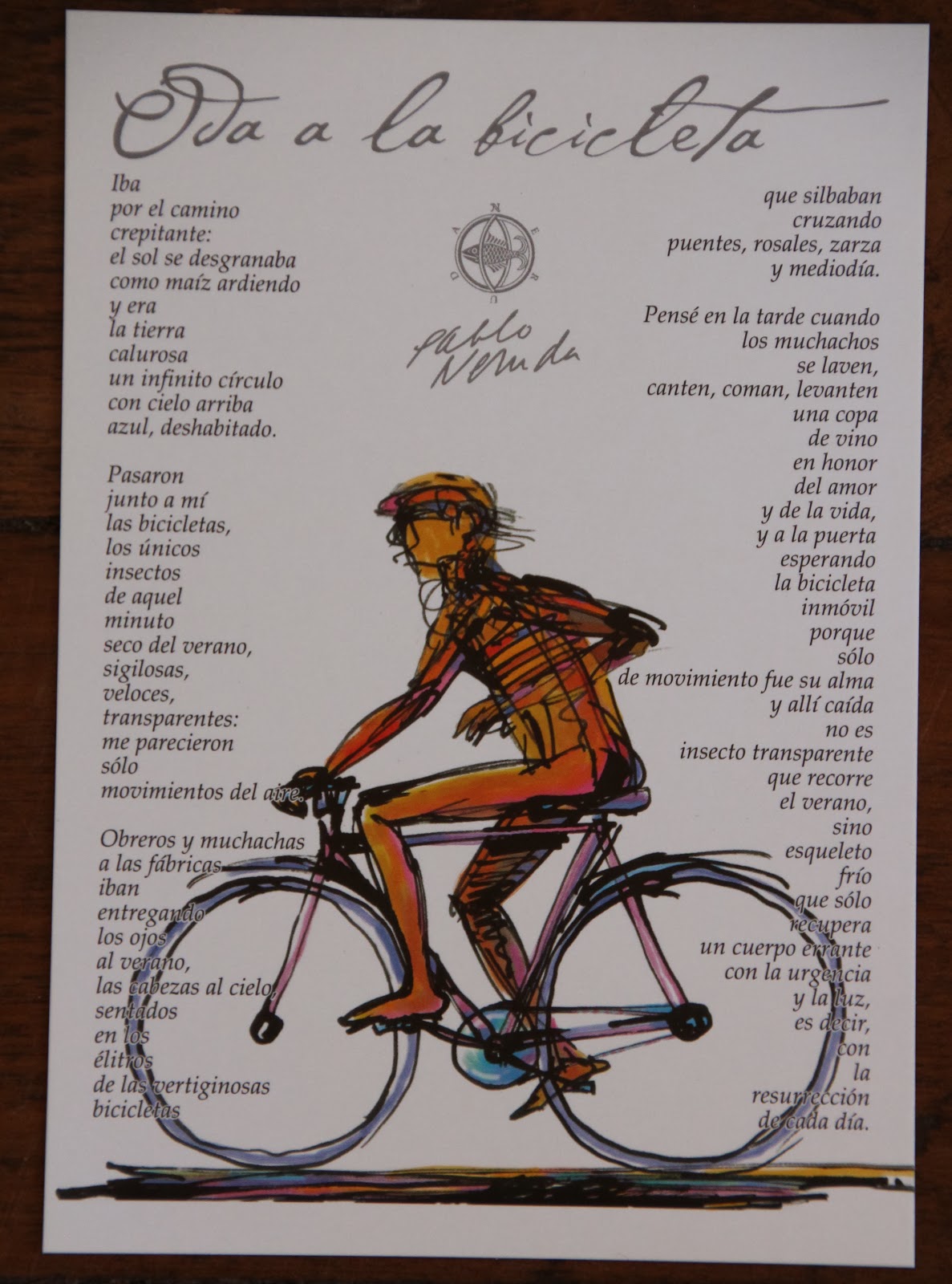 poemes avec bicyclette