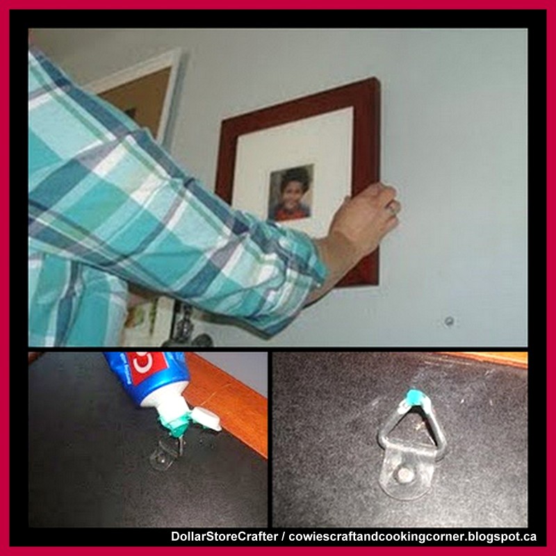 Dollar Store Crafter Hang Pictures Perfectly With Toothpaste