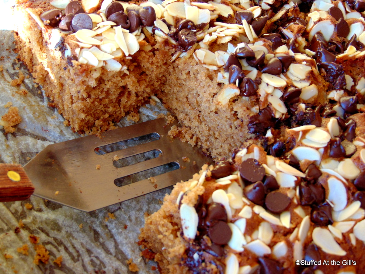 Prune Juice Cake with Almonds and Chocolate Chips