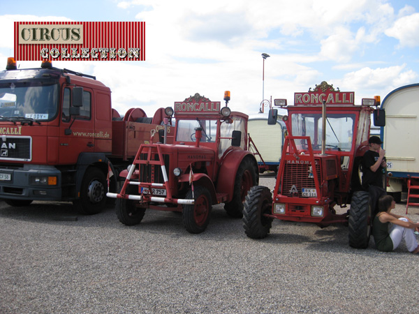 les vieux tracteur Hanomag du circus Roncalli