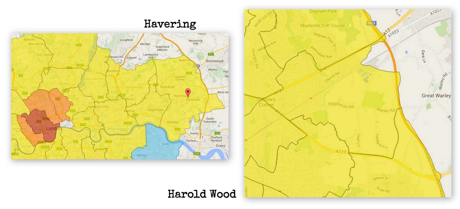 About Havering and Harold Wood