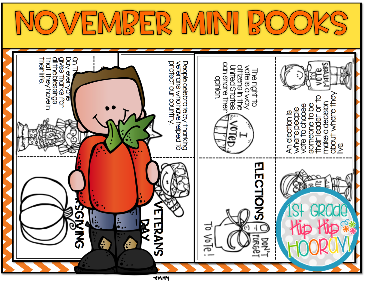 Grade 1st mini november hip books hooray teddy bears 1st Grade Hip Hip Hooray!: November Mini Books…Print, Fold, Read