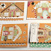  Oryginalne kartki świąteczne z motywem chatki z piernika oraz zdobione koperty do kompletu/Handmade Christmas Cards  "Gingerbread house" style