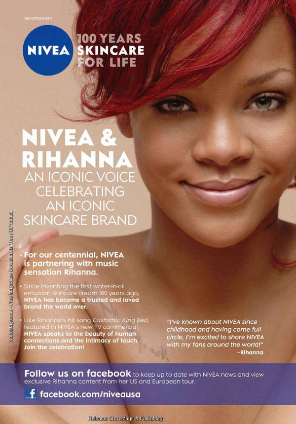 Rihanna Nivea Print Ad Scan 2011 - Womens Interests