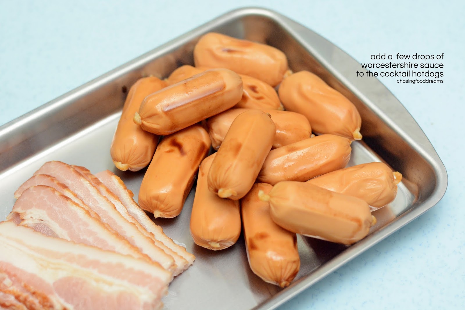 CHASING FOOD DREAMS: Recipe: LINGHAM’s Mini Chili Honey Bacon Dogs