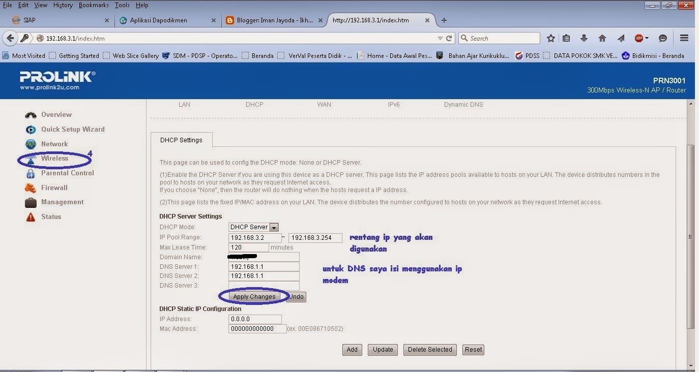 CARA SETTING AP PROLINK