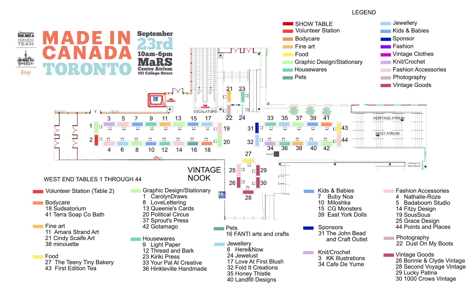 Toronto Etsy Street Team Etsy Made in Canada Toronto 2017 maps!