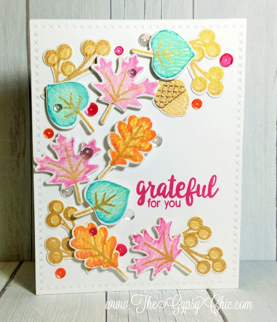 Sunny Studio Stamps: Autumn Splendor Fall Leaves Cards by Challenge Winner Stephanie Davis.