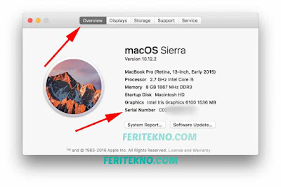 Cara Cek Serial Number Macbook Pro dan Macbook Air 3