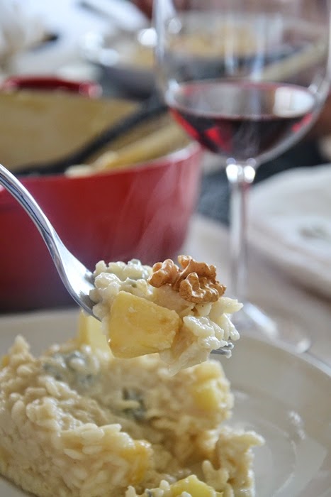 risotto zola, mele e noci