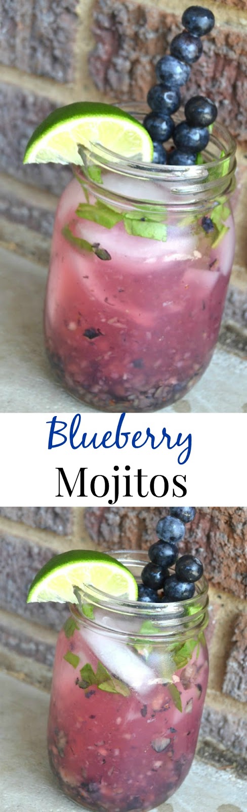 These blueberry mojitos are the perfect beverage for a hot day! Full of flavor and delicious! www.nutritionistreviews.com