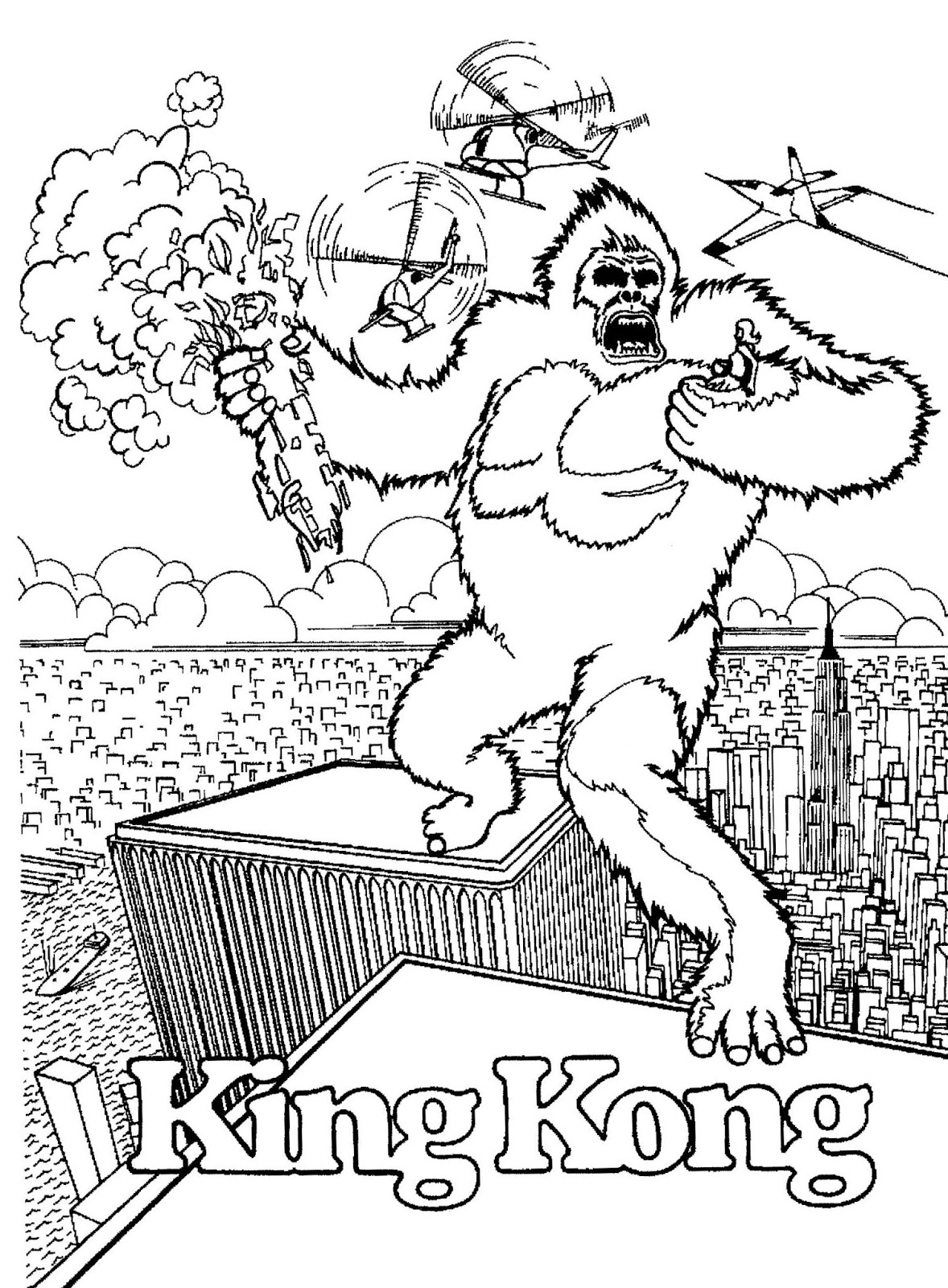 King Kong Printable Coloring Pages Printable Templates King Kong Printable Coloring Pages Printable Templates