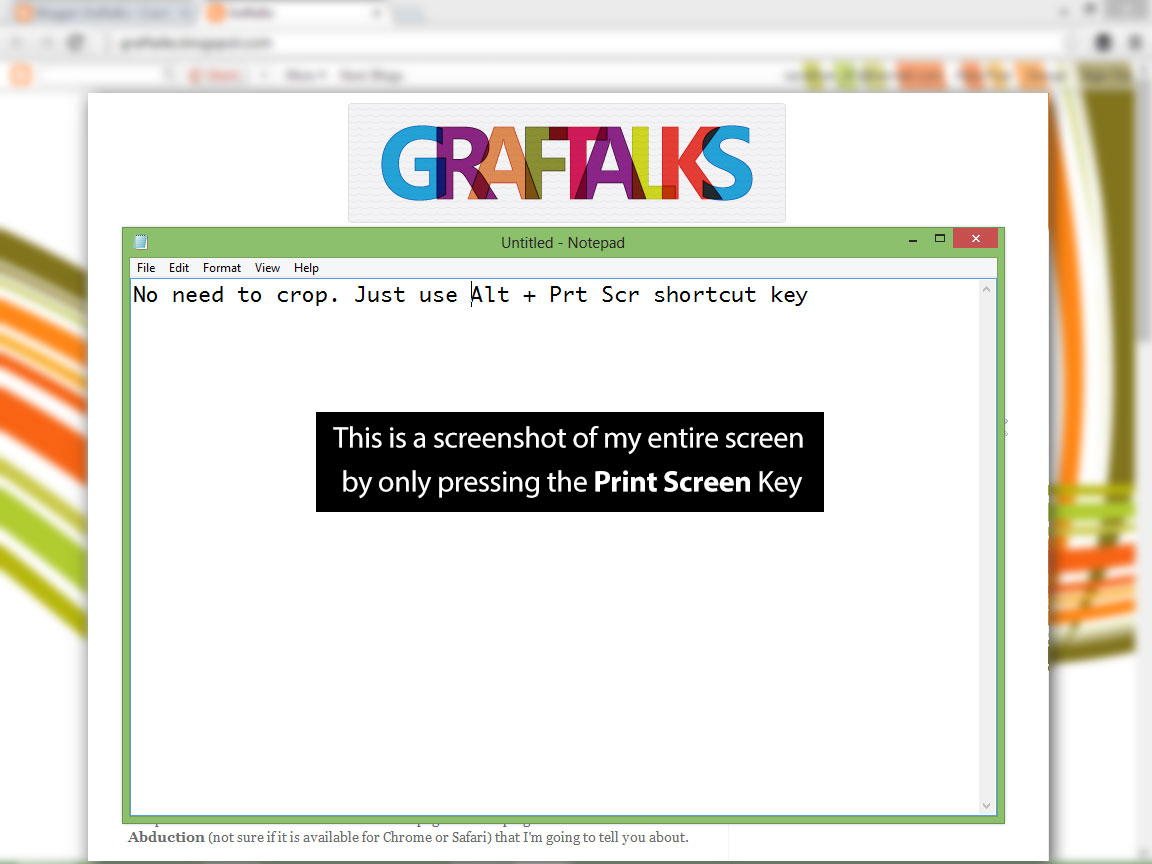 Graftalks Quick Tip PrintScreen Only the Selected Window