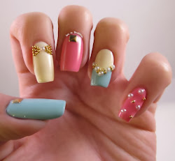 nail pastel creative nails designs amazing colors skittles beads spring zoom unas decoradas trendy unique stylish copy draw con polish