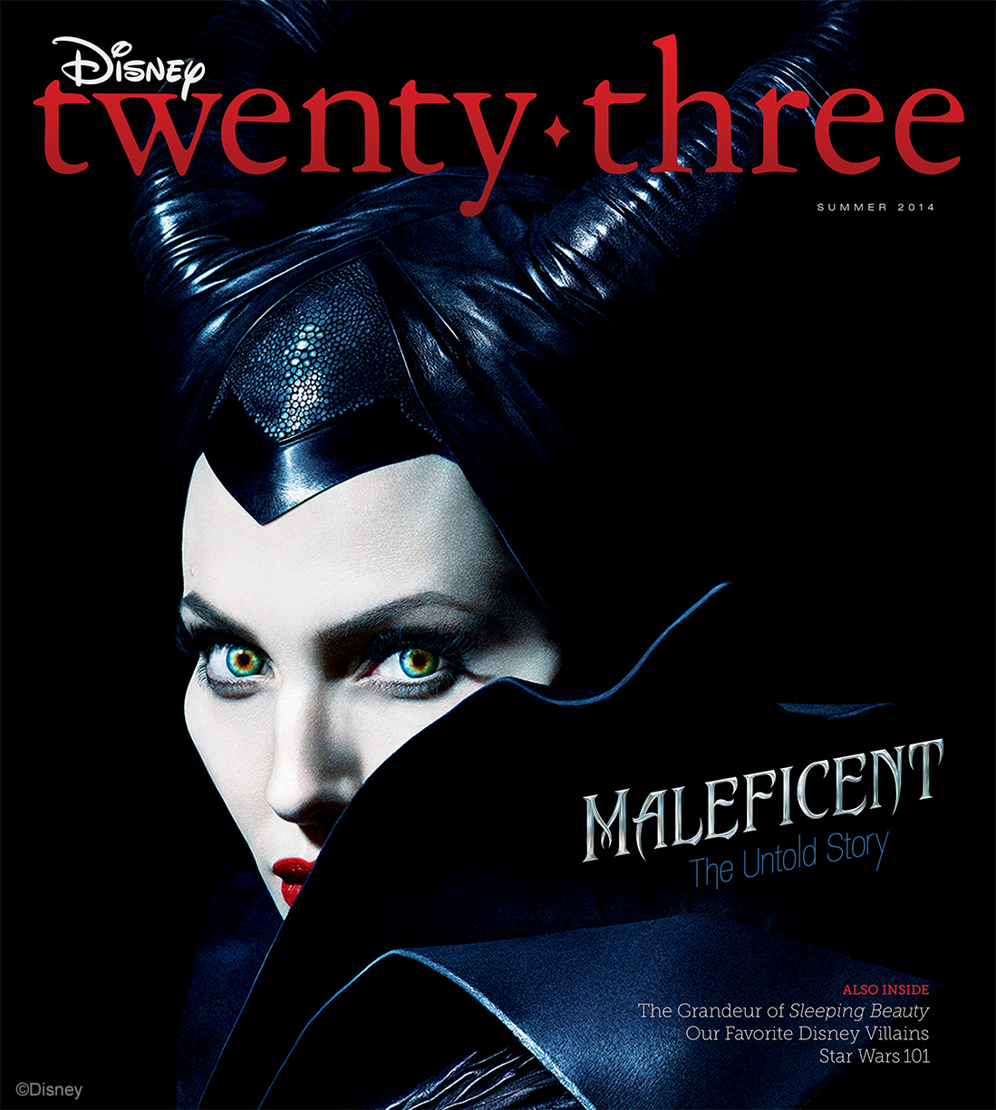 Maleficent in the summer publication of Disney twenty-three’s Summer issue, available exclusively to Gold Members of D23, also includes a behind-the-engine look at Walt Disney World’s newest theme park attraction, the Seven Dwarfs Mine Train