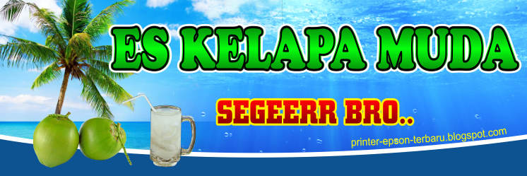 Desain Banner Es Kelapa Muda Cdr
