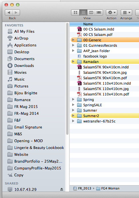 Shadouness: some Mac shortcuts