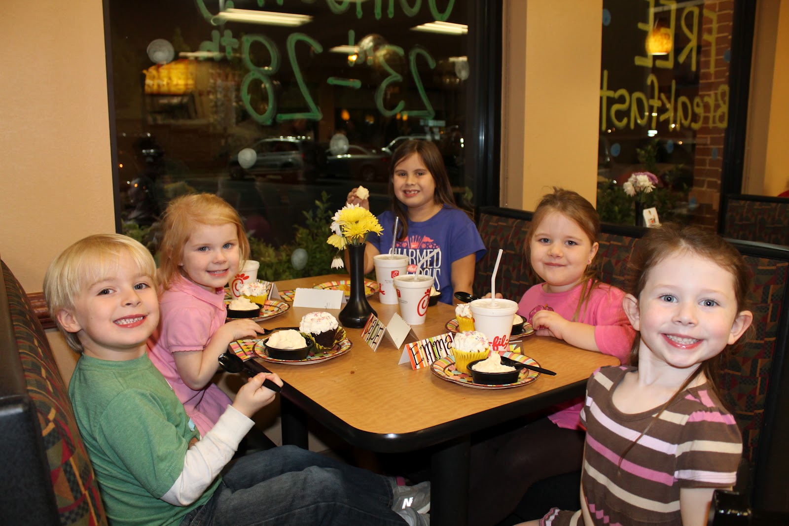 A pile of Ashes ChickfilA Birthday Party