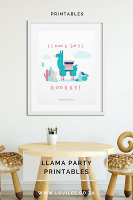 llama party printables