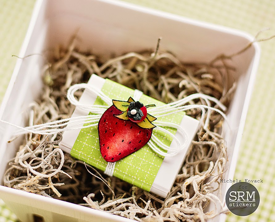 SRM Stickers Blog - Strawberry Stamped Card by Michele - #card #stamped #janesdoodles #srmstickers #DIY